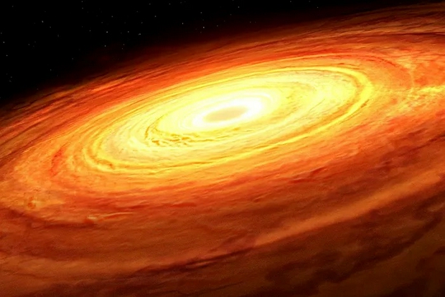 图1：超大质量黑洞周围的吸积盘